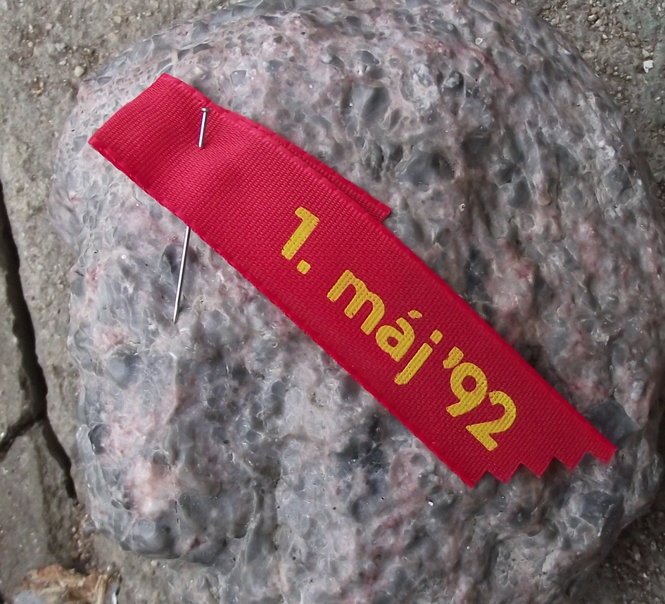 1992 Rare Czechoslovakia May day Mayday 1st May Ribbon - Badgecrazy