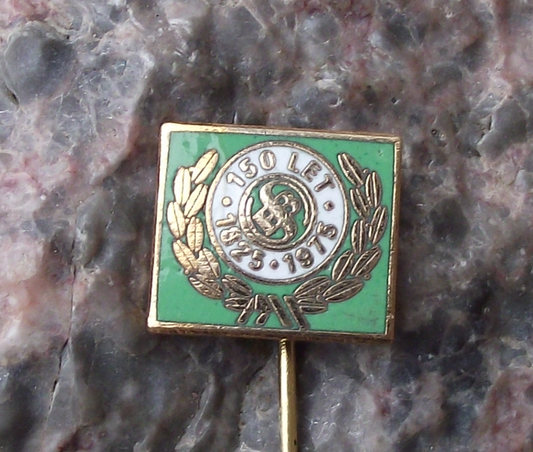 1975 Sellier and Bellot Czech Ammunition Maker 150th Anniversary Pin Badge