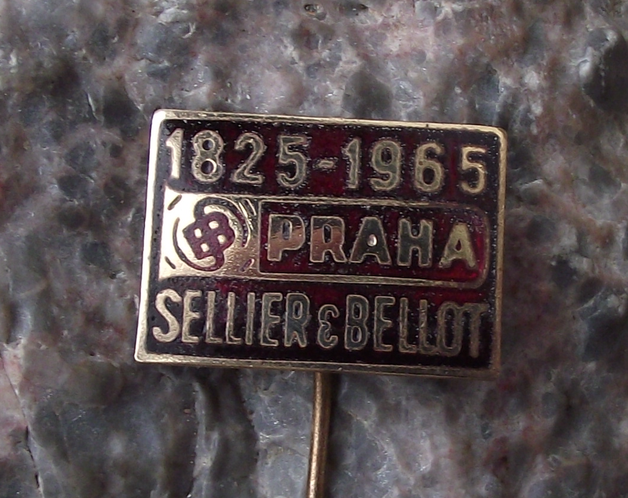 1965 Sellier and Bellot Prague Ammunition Maker 140th Anniversary Pin Badge