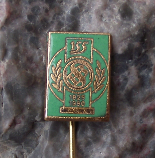 1980 Sellier and Bellot Czech Ammunition Maker 155th Anniversary Pin Badge