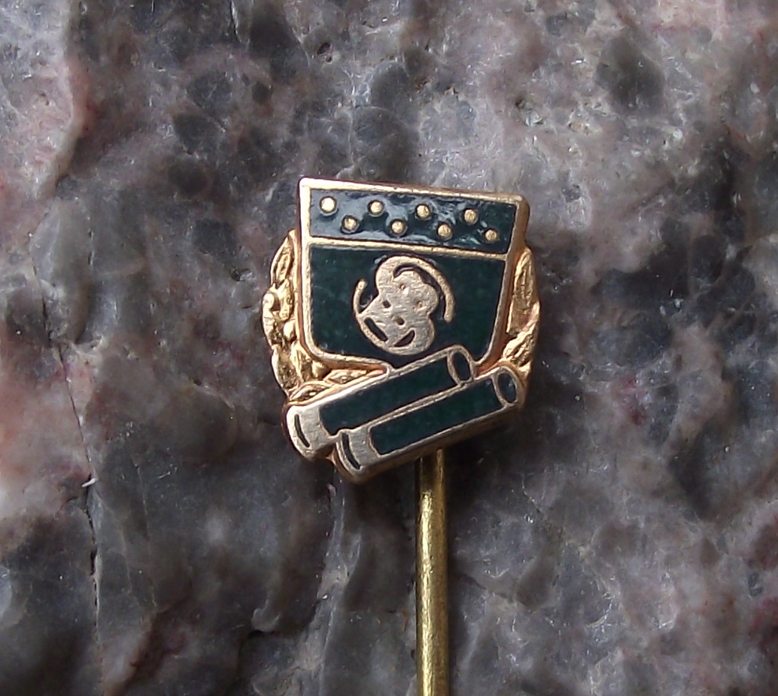 Vintage Sellier and Bellot Czech Ammunition Maker Small Logo Pin Badge - Badgecrazy