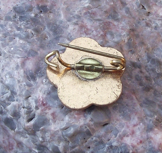 1959 WFDY 7th World Youth Festival Vienna Austria Flower Logo Pin Badge - Badgecrazy