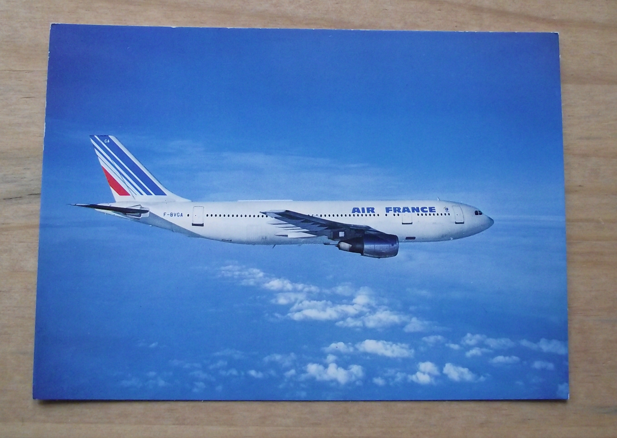 Vintage Air France Airbus A 300 B2b Airliner Aircraft Postcard