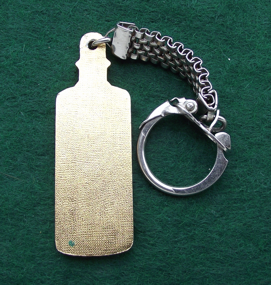 Vintage Carlsbad Becherovka Bitter Bottle Czech Herbal Drink Keyring Key Chain