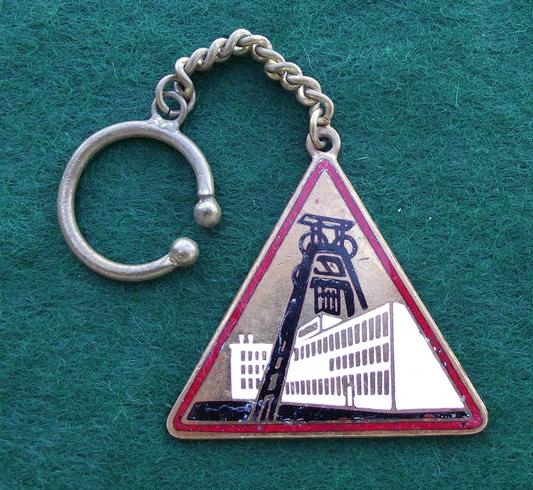 Vintage CKD Engineering Czechoslovakia Coal Mining Tower Keychain Keyring