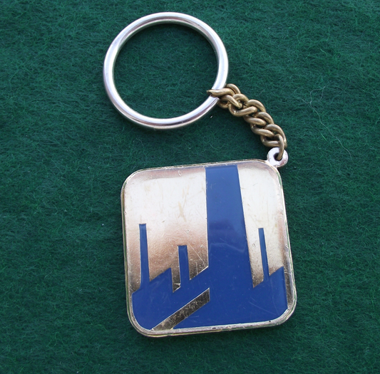 Vintage Skoda Export Import Praha CSSR Keychain Keyring - Badgecrazy