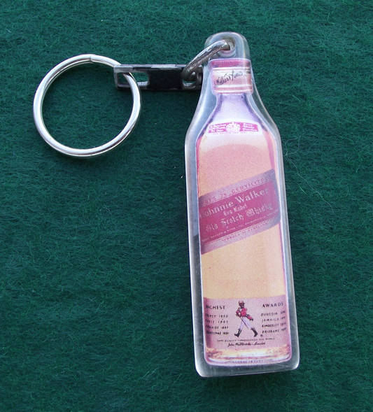 Vintage Johnnie Walker Red Label Whiskey Whisky Bottle Keychain Keyring - Badgecrazy