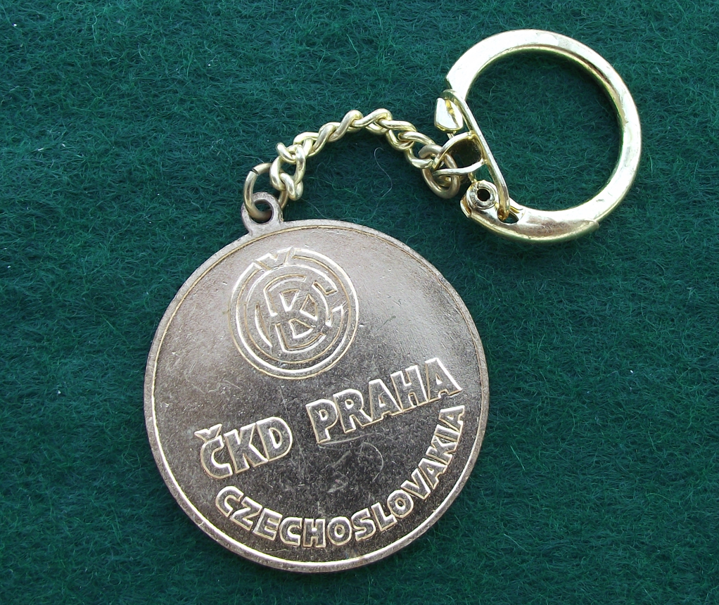 Vintage CKD Engineering Czechoslovakia Diesel Engine Keychain Keyring - Badgecrazy