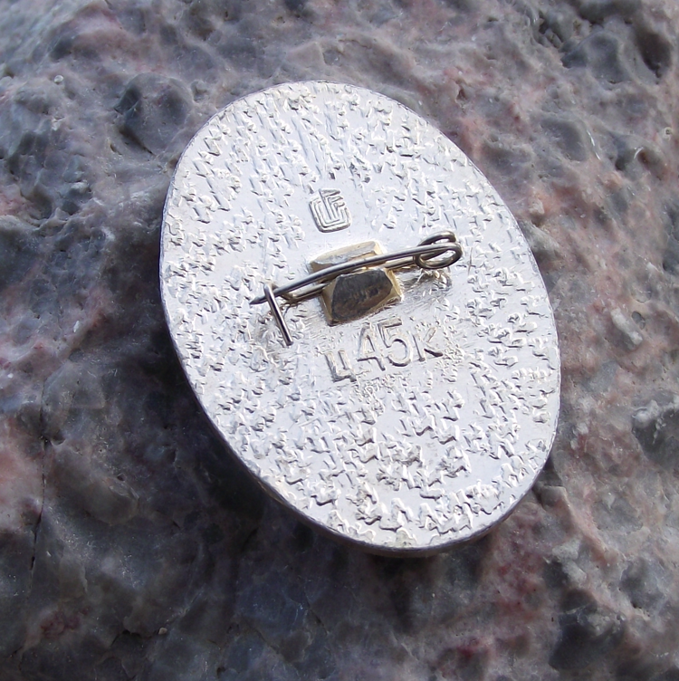 1985 WFDY World Youth Festival Moscow Soviet Union Flower Oval Pin Badge - Badgecrazy