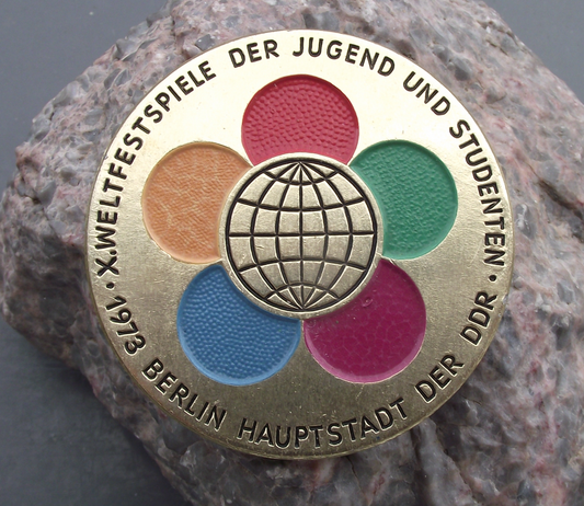 1973 WFDY X 10th World Youth Festival Berlin East Germany Pin Badge - Badgecrazy