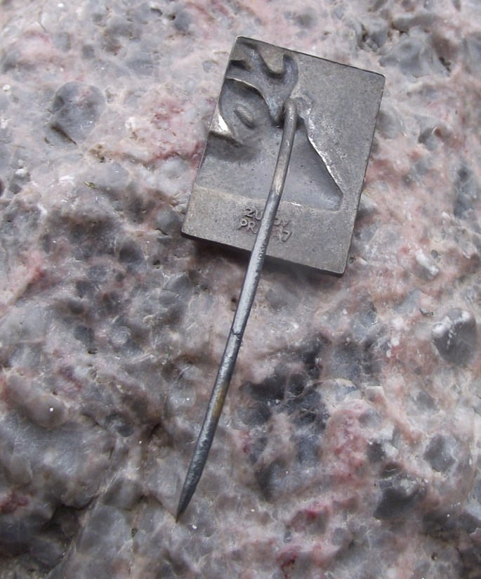 Antique CMMJ Czech Hunting Association CMS Deer Head Members Pin Badge