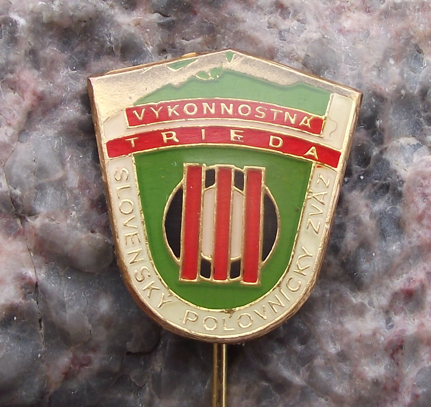 Vintage Slovak Hunting Association CMS SPZ Shooting Award Shotgun Pin Badge - Badgecrazy