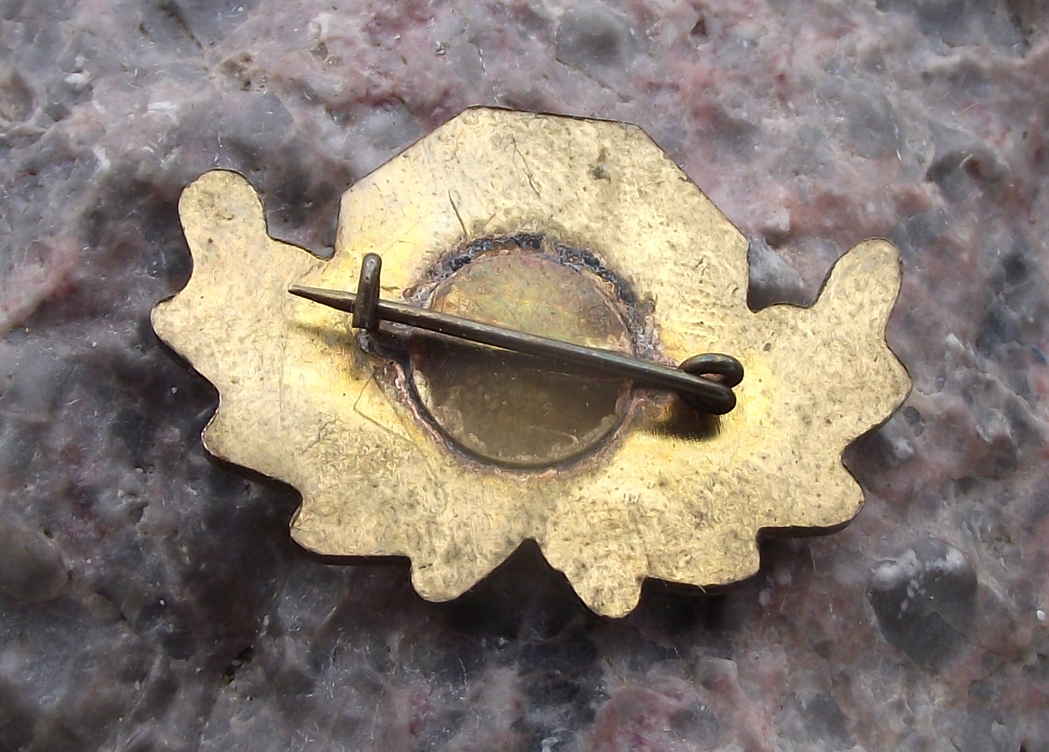 1971 Hungarian Hunting Association Expo Oak Leaf Cluster Budapest Pin Badge