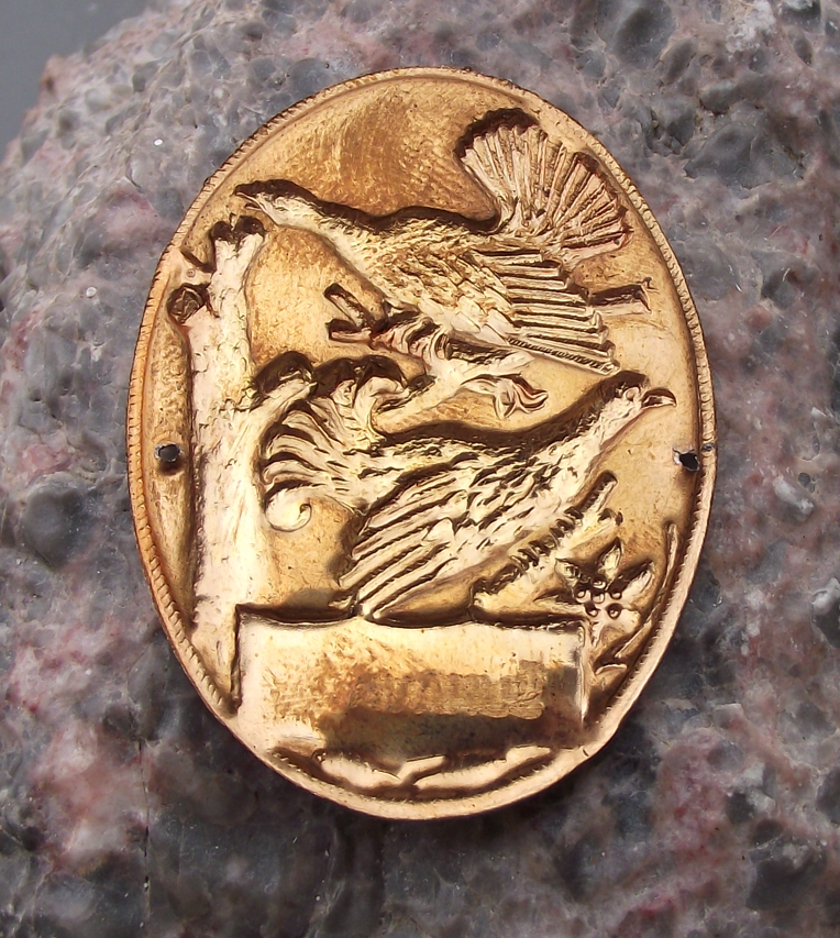 Vintage Sumava National Park Capercaillie Grouse Hunting Walking Stick Shield - Badgecrazy