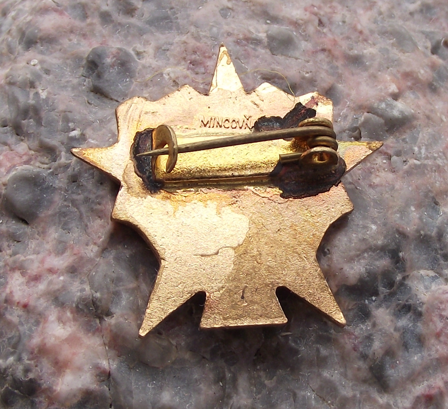 Vintage Slovakia Excellent Hunter Hunters Gold Award Deer Red Star Pin Badge - Badgecrazy