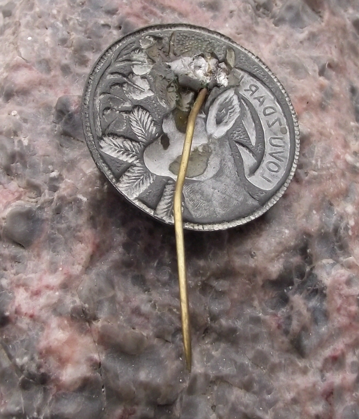 Vintage Lovu Zdar Stag Deer Head Hunting Cry Hunters Pin Badge