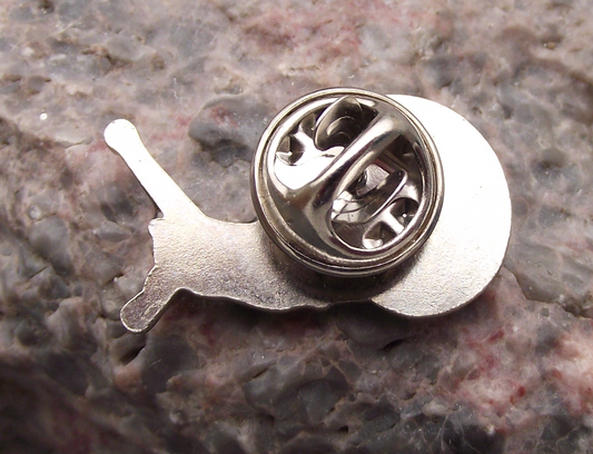 Pretty North American Banded Land Snail Mollusc with Shell Pin Badge - Badgecrazy