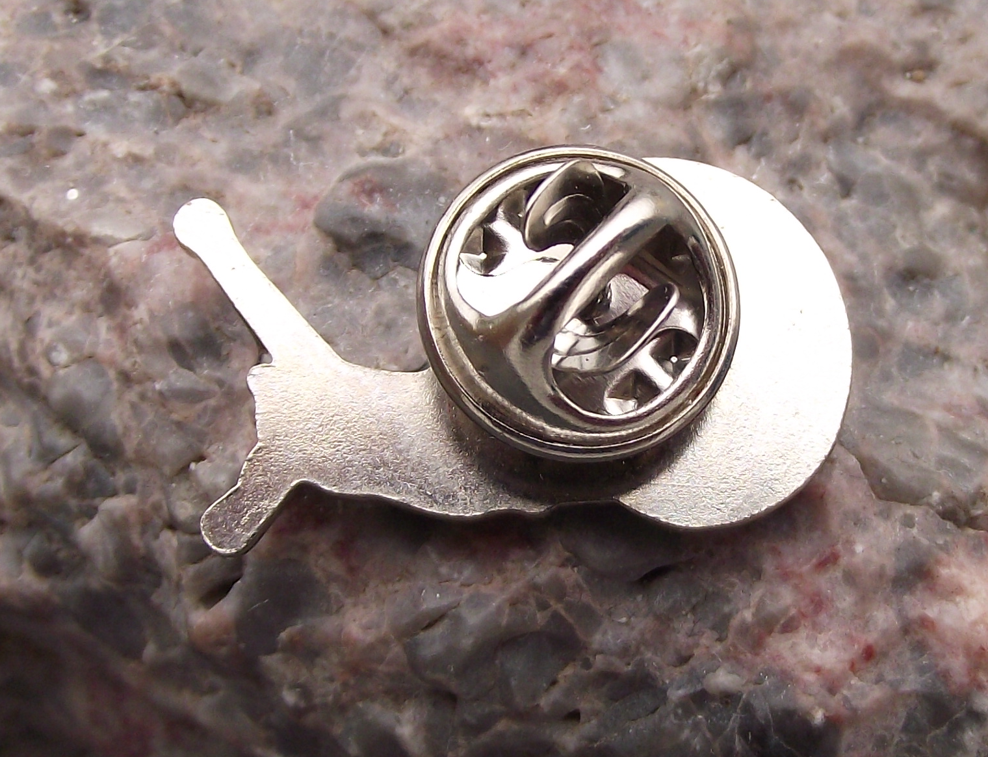 Pretty North American Banded Land Snail Mollusc with Shell Pin Badge - Badgecrazy