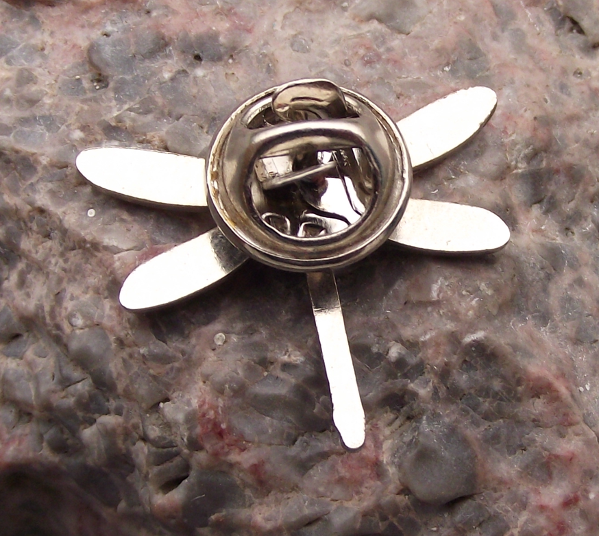 American Blue Damselfly Zygoptera Dragonfly Flying Insect Pin Badge - Badgecrazy