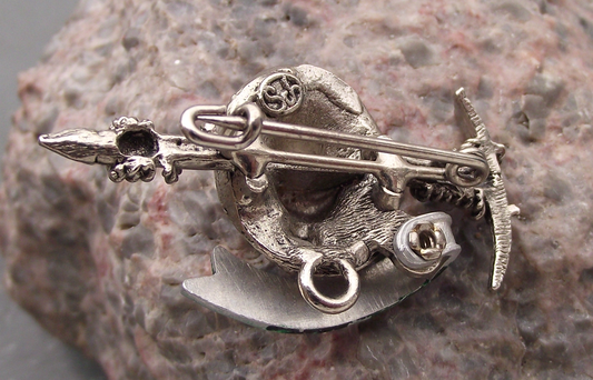 Vintage Germany Oberstdorf Hunting Hat and Climbing Axe Hunters Pin Badge