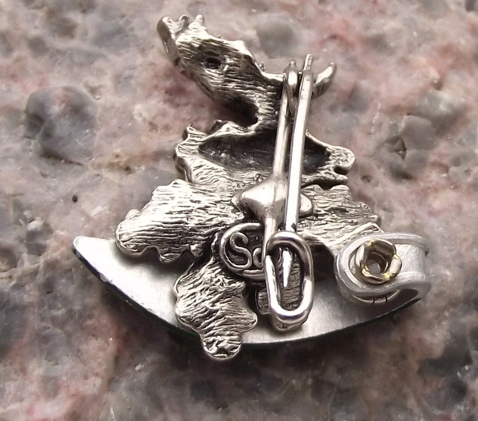 Vintage Germany Oberstdorf Mountain Village Stag Head Hunters Pin Badge