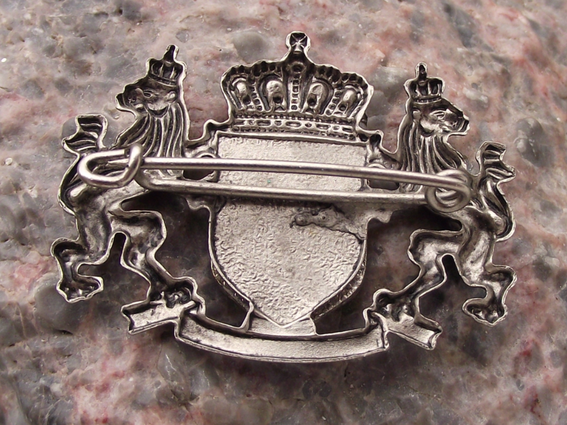 Vintage Germany Bayern Bavaria Lion Crowned Shield Crest Pin Badge - Badgecrazy