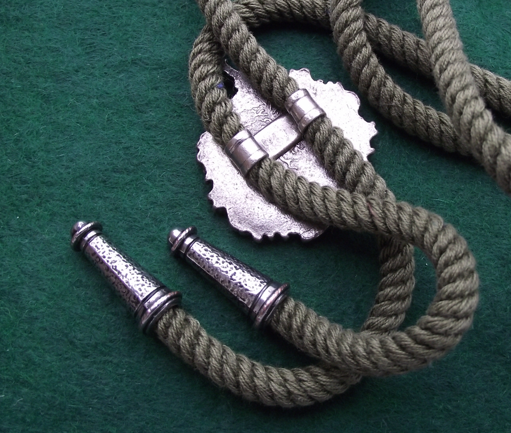 Vintage Austrian German Hunters Lanyard and Deer Hunting Fastening Brooch