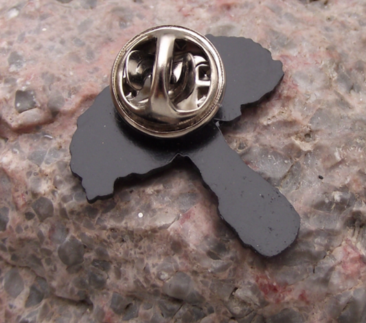 North American Old Man of the Woods Mushroom Toadstool Brooch Tie Pin Badge - Badgecrazy