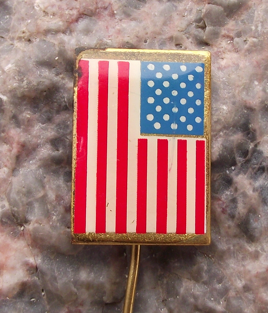 Vintage Draped USA American Flag US Stars and Stripes America Pin Badge - Badgecrazy