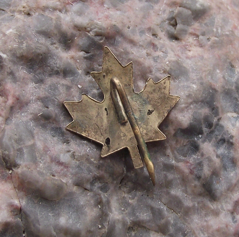 Vintage Golden Canada Maple Leaf Canadian Pin Badge