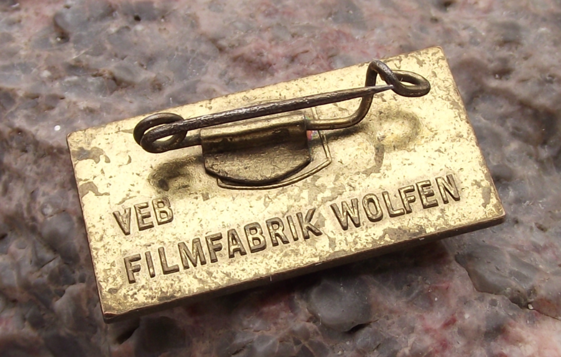 Vintage ORWO East German DDR AGFA Roll Film Reel Logo Pin Badge - Badgecrazy