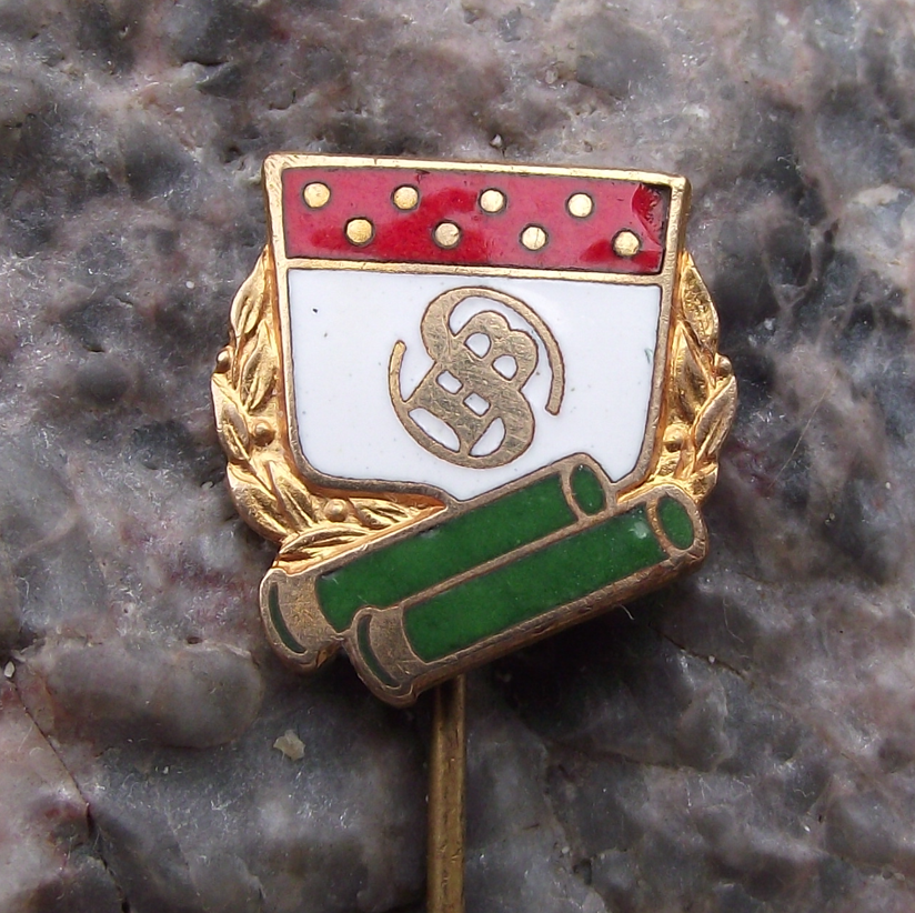 Vintage Sellier and Bellot Czech Ammunition Maker Large Logo Pin Badge - Badgecrazy