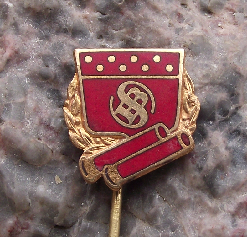 Vintage Sellier and Bellot Czech Ammunition Maker Large Logo Pin Badge - Badgecrazy
