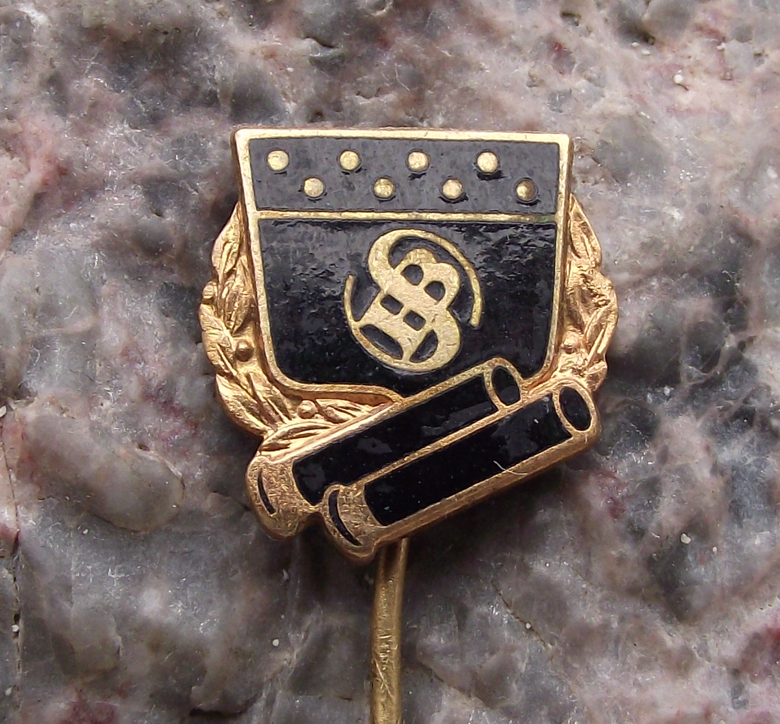 Vintage Sellier and Bellot Czech Ammunition Maker Large Logo Pin Badge - Badgecrazy