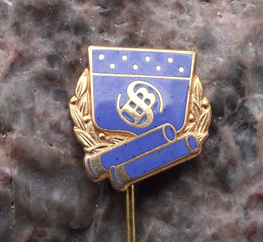 Vintage Sellier and Bellot Czech Ammunition Maker Large Logo Pin Badge - Badgecrazy