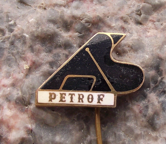 Vintage Petrof Piano Czechoslovakia Musical Instrument Maker Pin Badge