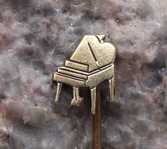 Vintage Baby Grand Piano Shaped Musical Instrument Pin Badge