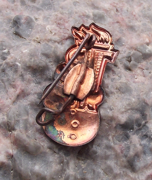 Vintage Ernst Thalmann Pioneers East German DDR GDR Snowman Pin Badge - Badgecrazy