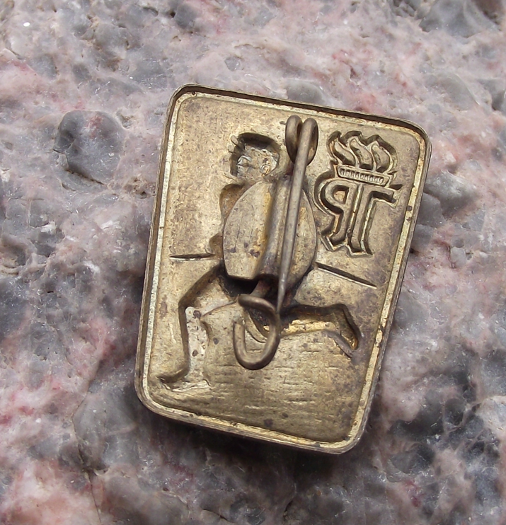 Vintage Thalmann Pioneer East Germany Youth Athletics Winning Line Pin Badge - Badgecrazy