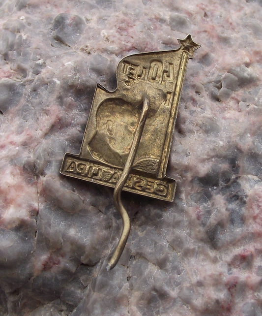 1961 KSC Czechoslovakia Communist Party Klement Gottwald Pin Badge - Badgecrazy