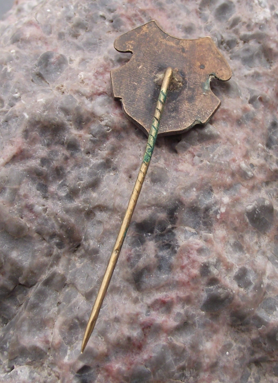 Antique Czechoslovakia Rampant Lion National Coat of Arms Shield Pin Badge - Badgecrazy