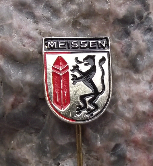 Vintage Meissen East German DDR Heraldic Crest Coat of Arms Pin Badge - Badgecrazy