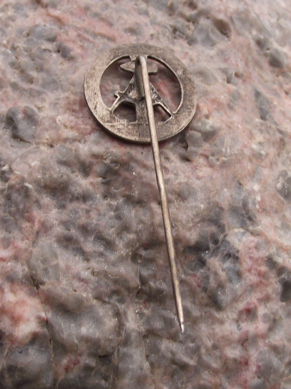 Vintage East German DDR Coat of Arms Hammer Compass Pin Badge - Badgecrazy