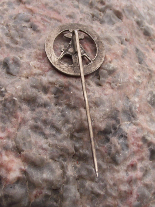 Vintage East German DDR Coat of Arms Hammer Compass Pin Badge - Badgecrazy