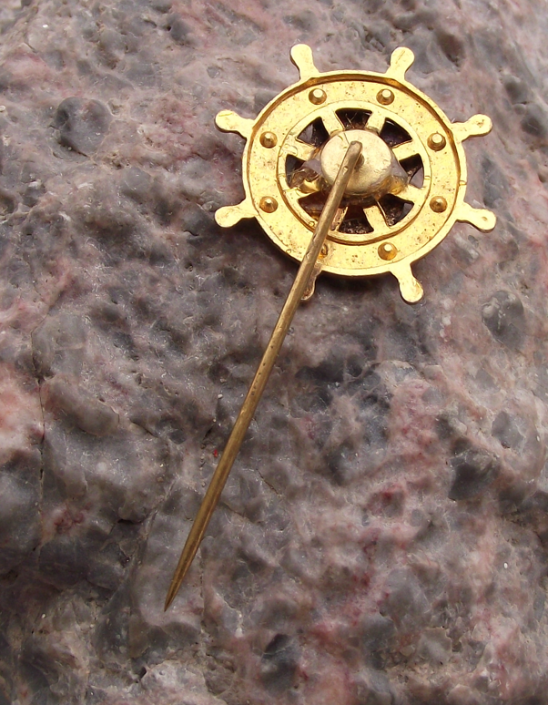 Vintage Emden German Seaport Heraldic Crest Ships Wheel Pin Badge - Badgecrazy
