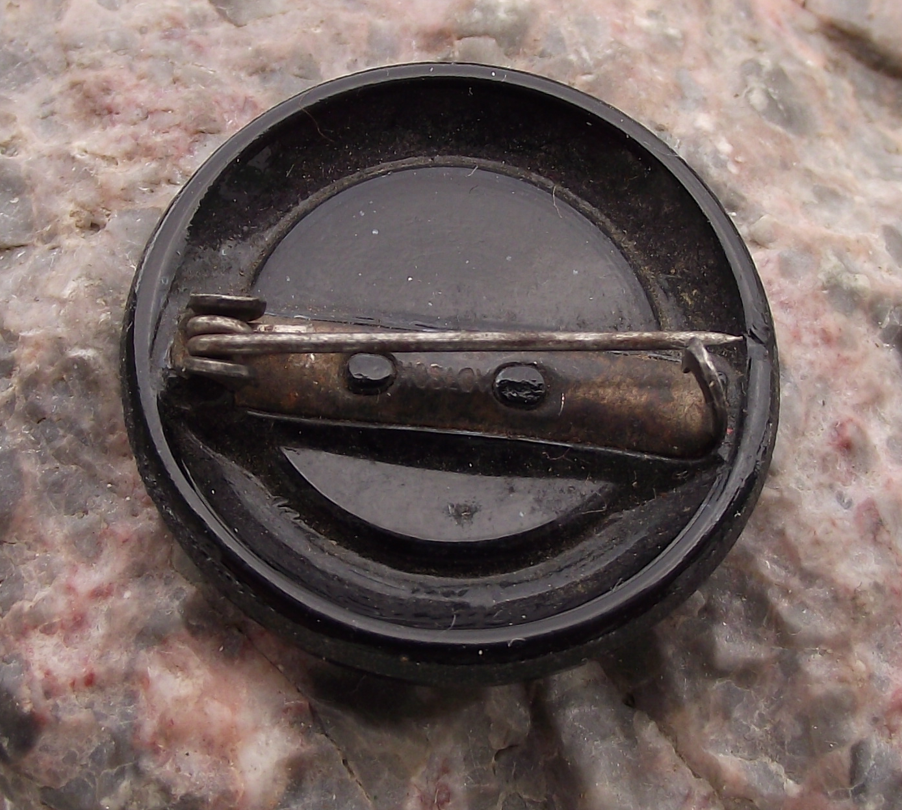 Vintage Thomas Masaryk President TGM Military Uniform Glass Pin Badge - Badgecrazy