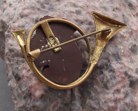 Vintage Czech Hunting Dog Association Terrier Hounds and Horn Pin Badge