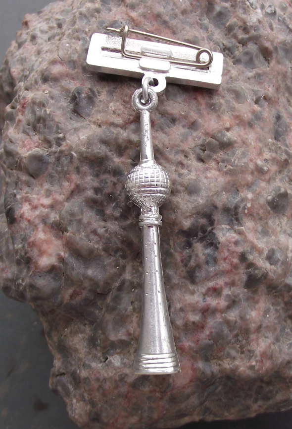 Vintage Berlin Capital of East Germany DDR GDR TV Tower Medal Pin Badge - Badgecrazy