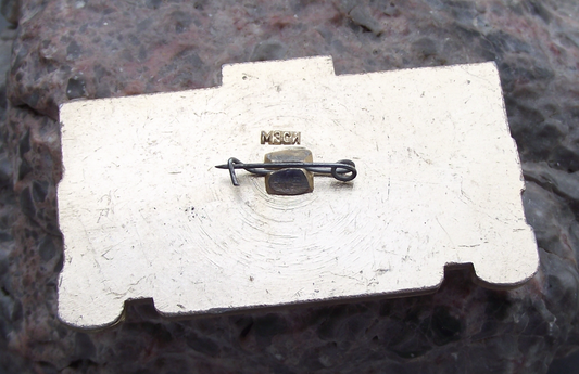 Vintage Afganistan Soviet Union Tractor Mechanised Farming Pin Badge - Badgecrazy