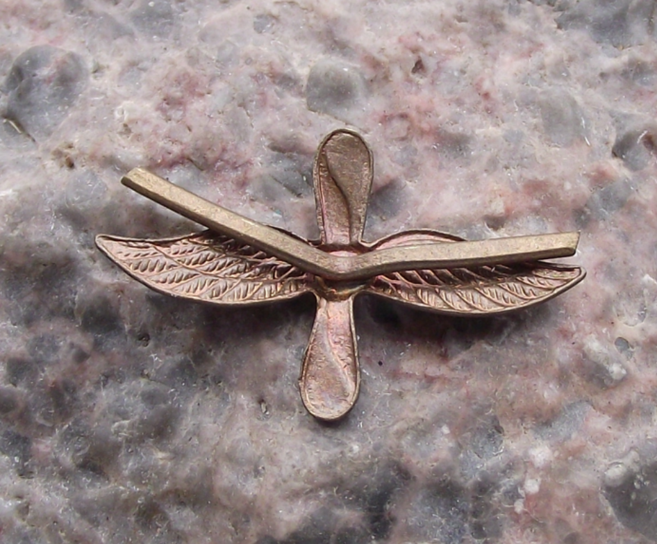 Czechoslovakia Army CSLA Uniform Insignia Air Force Winged Propeller Badge - Badgecrazy